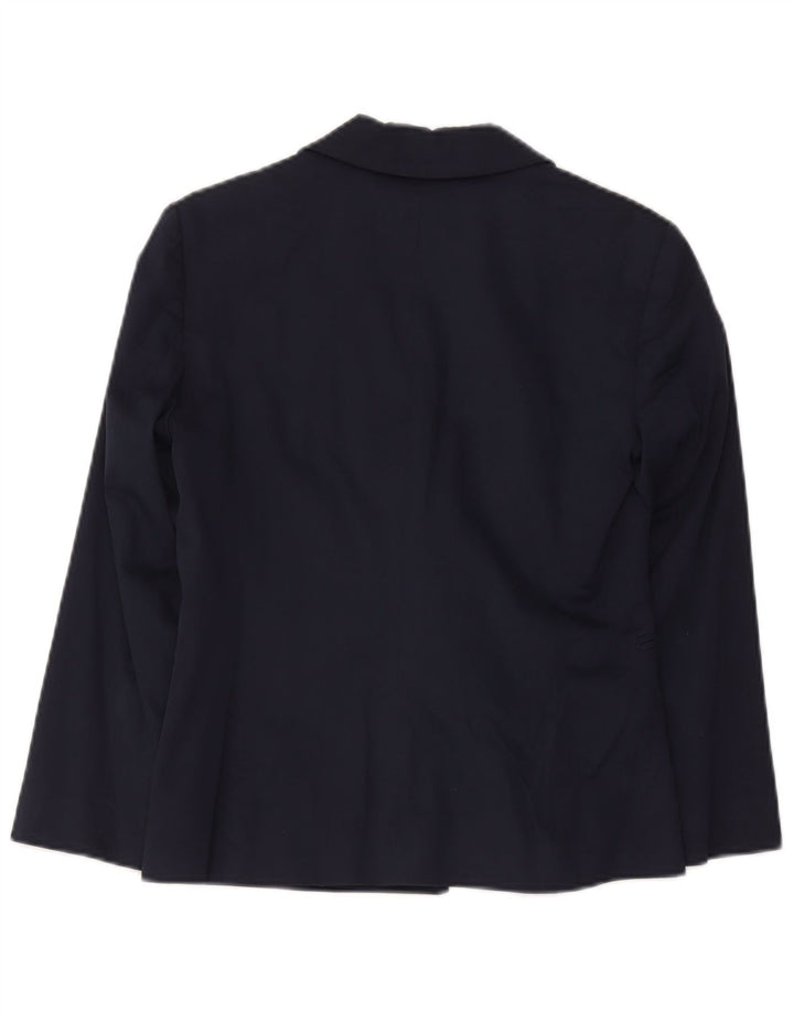 Max & Co. Womens 1 Button Blazer Jacket UK 8 Small Navy Blue Cotton