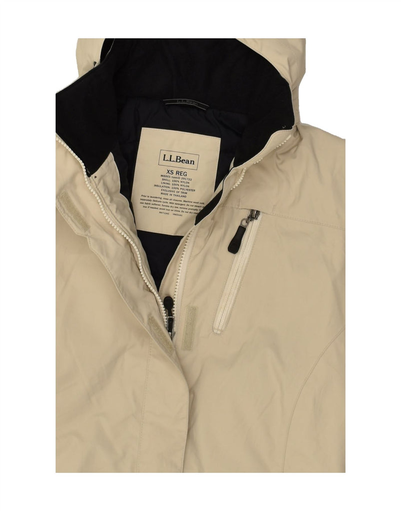 L.L.BEAN Mens Hooded Windbreaker Jacket UK 34 XS  Beige Nylon | Vintage L.L.Bean | Thrift | Second-Hand L.L.Bean | Used Clothing | Messina Hembry 