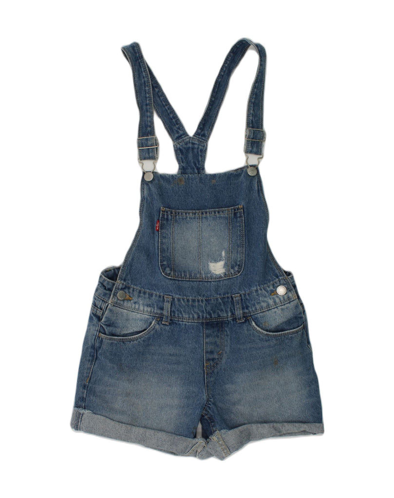 LEVI'S Girls Dungarees Denim Shorts 11-12 Years W28 Blue Cotton | Vintage Levi's | Thrift | Second-Hand Levi's | Used Clothing | Messina Hembry 