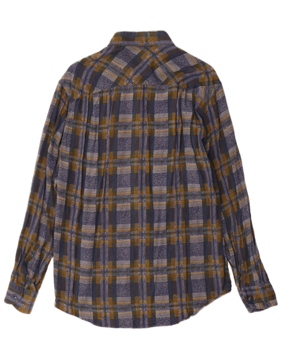 AZZURRA Mens Flannel Shirt Medium Multicoloured Check Viscose