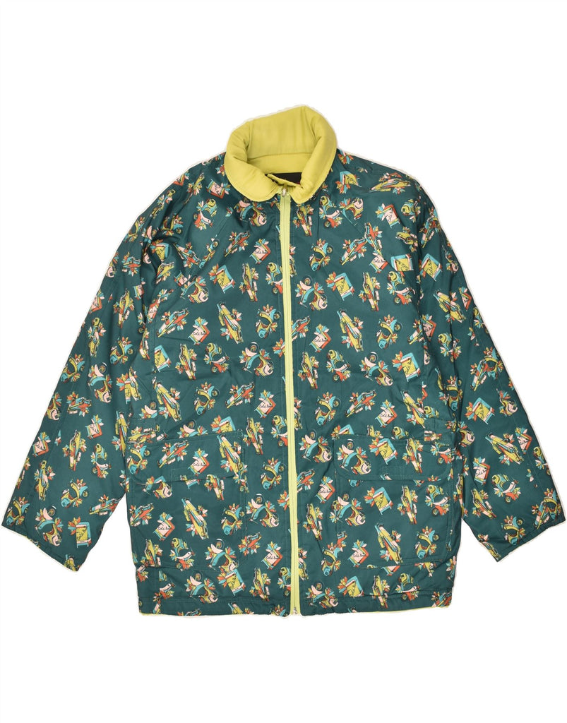 STRATOS Boys Abstract Pattern Padded Reversible Jacket 11-12 Years Green | Vintage Stratos | Thrift | Second-Hand Stratos | Used Clothing | Messina Hembry 