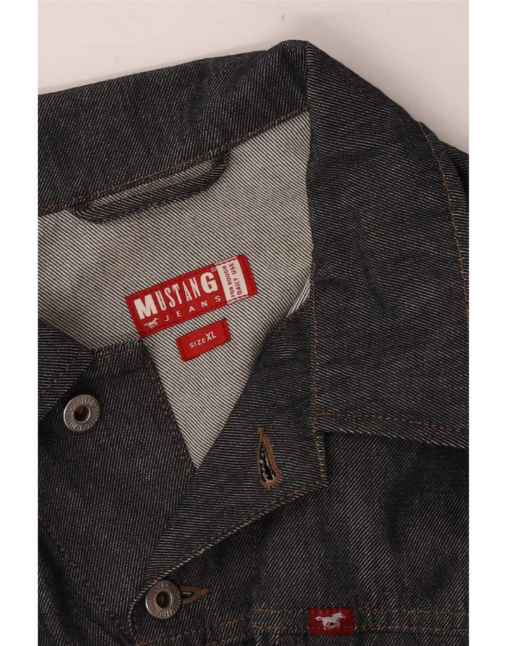Mustang Mens Denim Jacket UK 42 XL Navy Blue