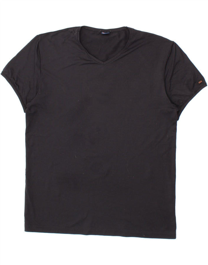 FILA Mens T-Shirt Top Large Black Vintage Fila and Second-Hand Fila from Messina Hembry 