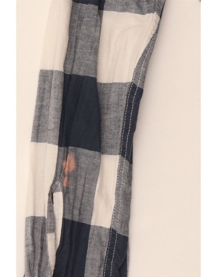 LEVI'S Mens Shirt Large Navy Blue Check Cotton