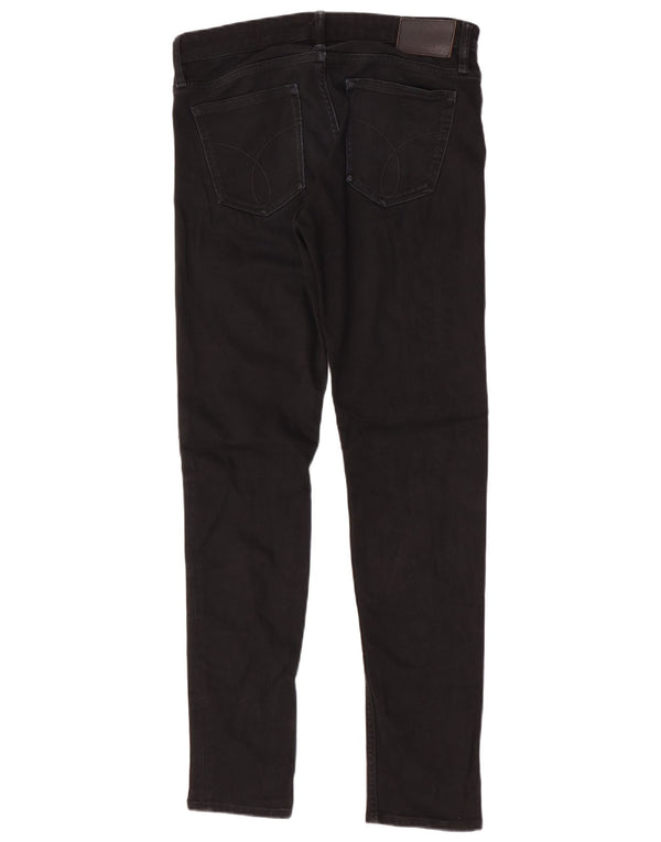 Calvin Klein Womens Skinny Jeans W32 L34 Black Cotton