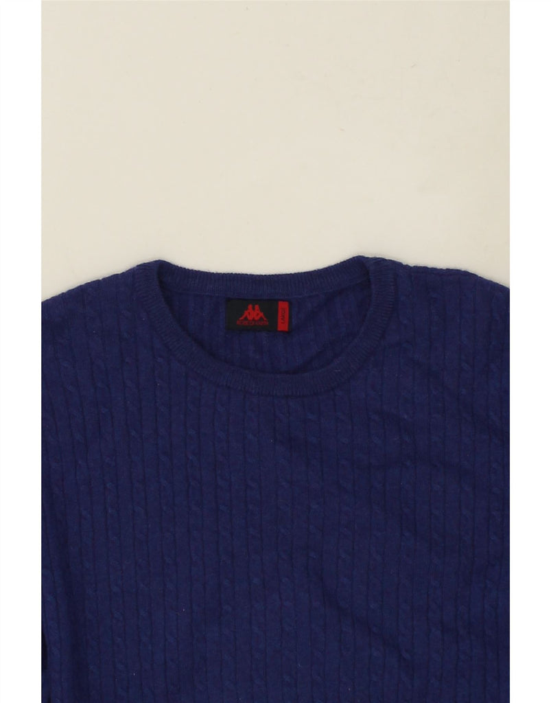 KAPPA Mens Crew Neck Jumper Sweater Large Navy Blue Wool | Vintage Kappa | Thrift | Second-Hand Kappa | Used Clothing | Messina Hembry 