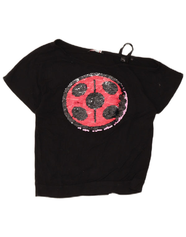 Guess Girls One Shoulder Top 9-10 Years Black