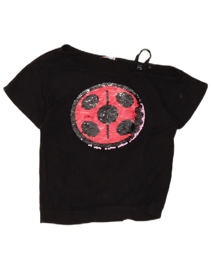 Guess Girls One Shoulder Top 9-10 Years Black