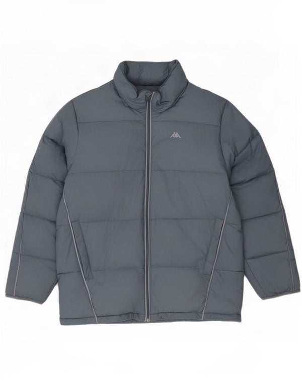 Kappa Mens Padded Jacket UK 40 Large Blue Polyamide