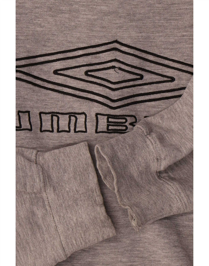 Umbro Mens Graphic Sweatshirt Jumper XL Grey Flecked Cotton