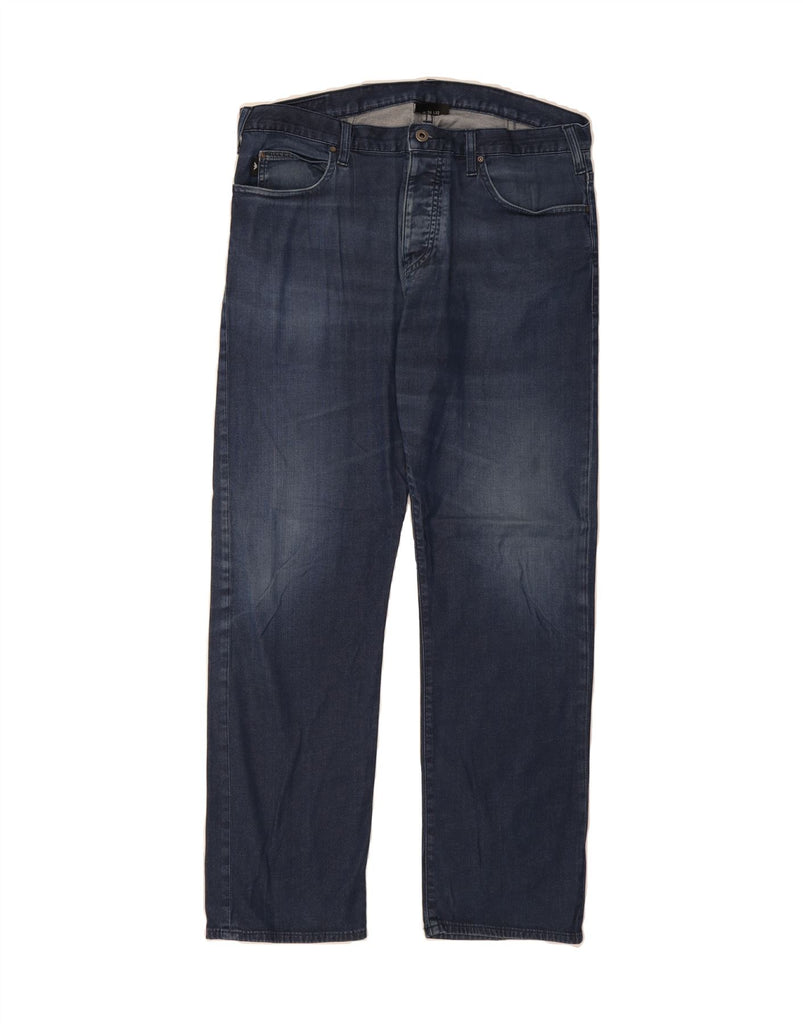 EMPORIO ARMANI Mens Straight Jeans W36 L32 Navy Blue Cotton Vintage Emporio Armani and Second-Hand Emporio Armani from Messina Hembry 