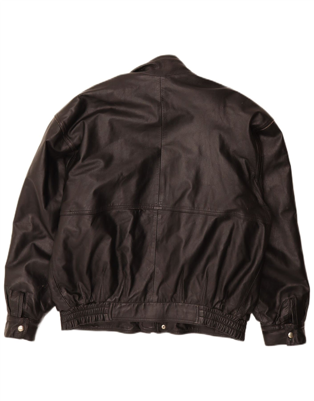 Vintage Mens Leather Jacket UK 40 Large Black Leather