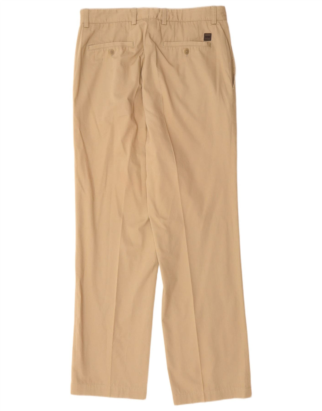 Hugo Boss Mens Straight Suit Trousers IT 48 Medium W32 L32 Beige Cotton