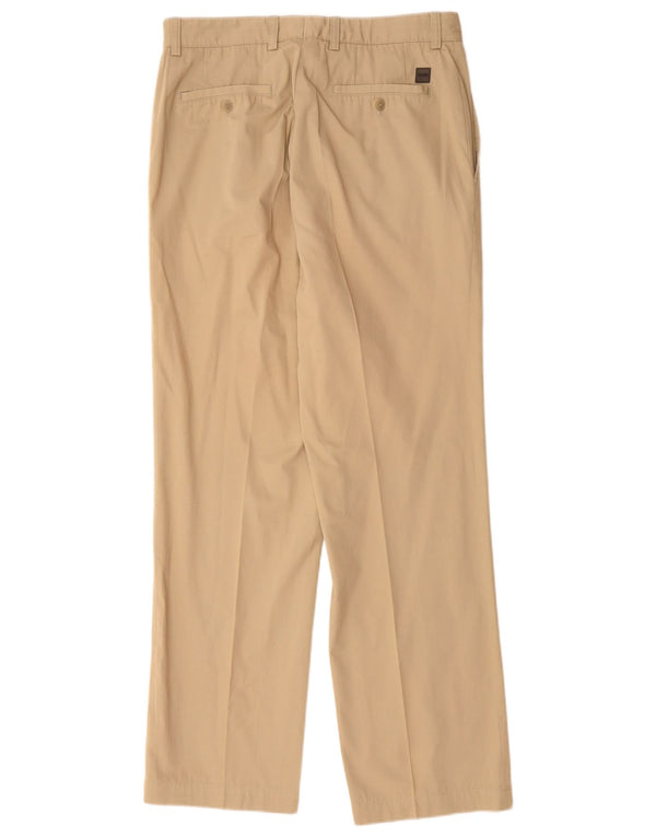 Hugo Boss Mens Straight Suit Trousers IT 48 Medium W32 L32 Beige Cotton