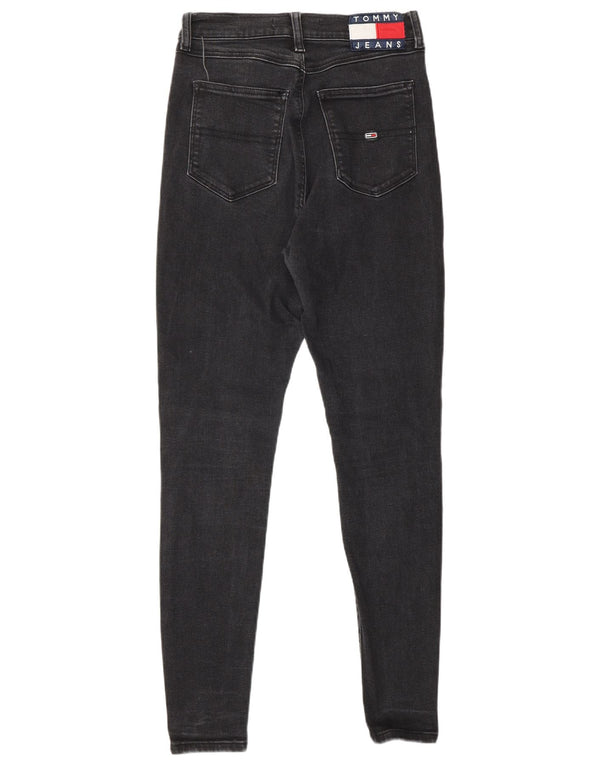 TOMMY HILFIGER Womens Skinny Jeans W28 L30  Black Cotton