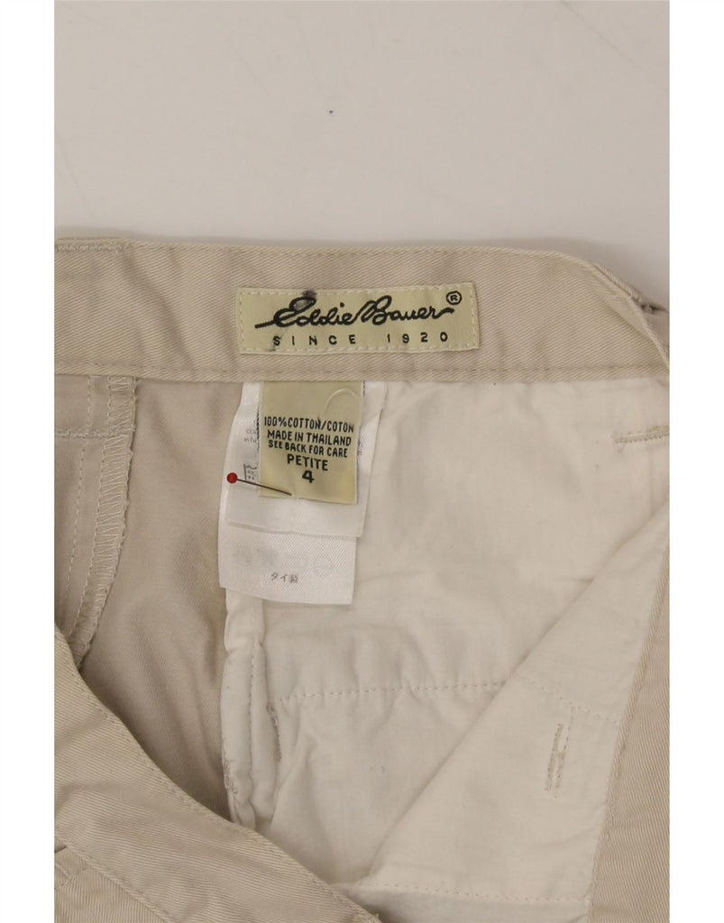EDDIE BAUER Womens Petite A-Line Skirt US 4 Small W26 Beige Cotton Vintage Eddie Bauer and Second-Hand Eddie Bauer from Messina Hembry 