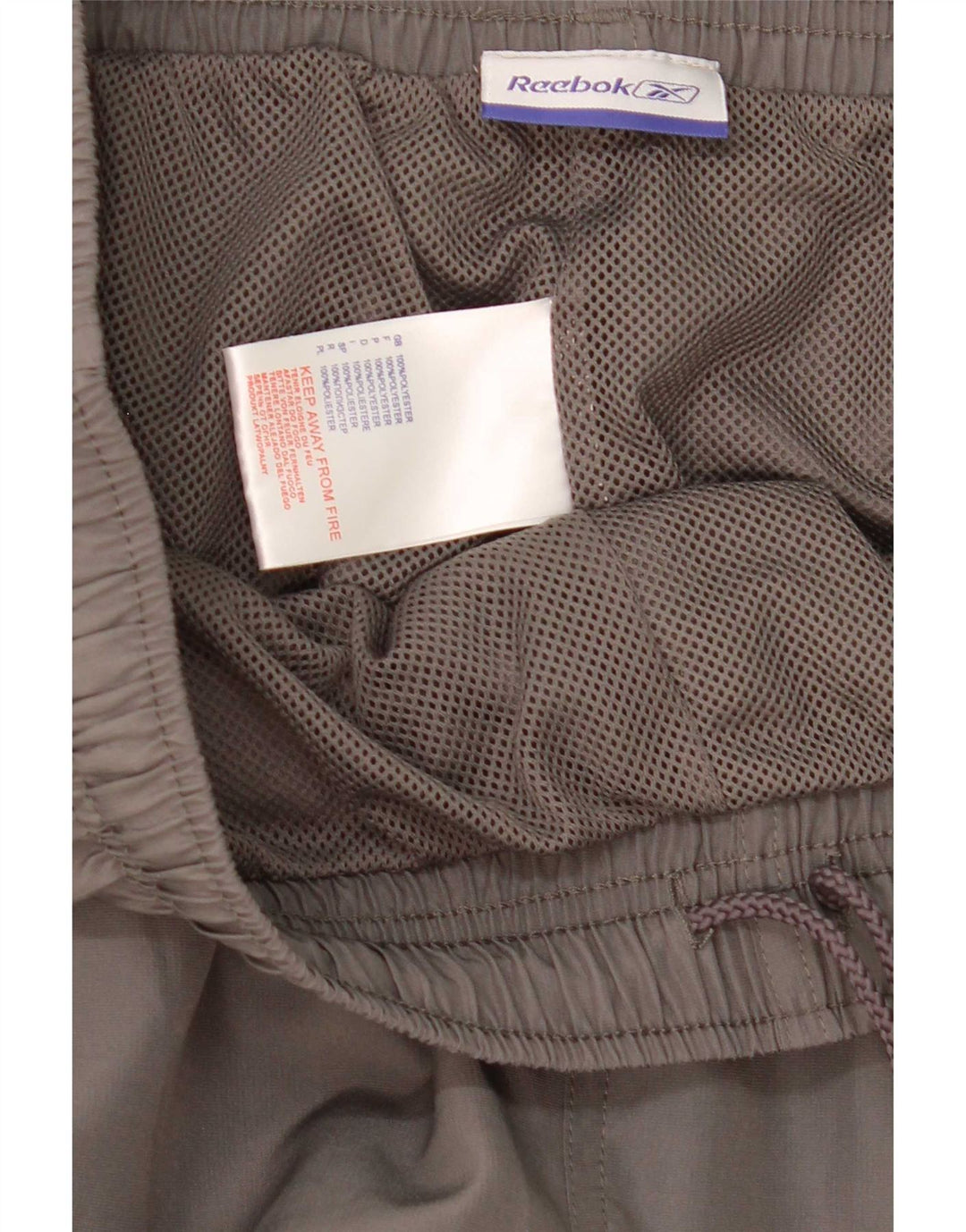 Reebok Mens Capri Tracksuit Trousers Large Grey Polyester