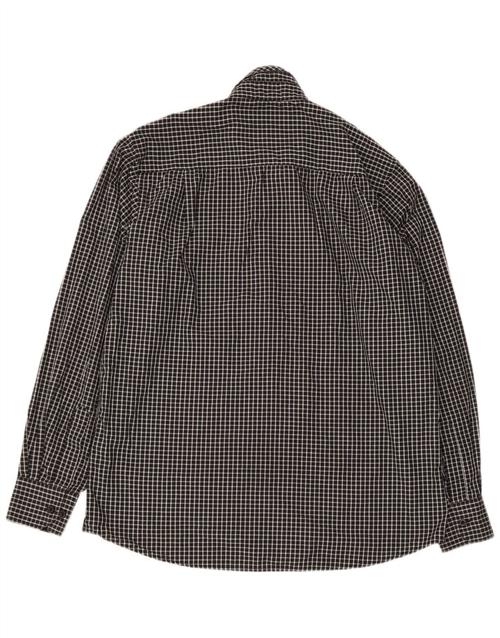 Pierre Cardin Mens Regular Fit Shirt Large Black Check