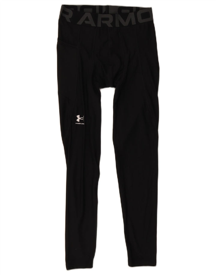Under Armour Mens Heat Gear Graphic Leggings Medium Black Polyester