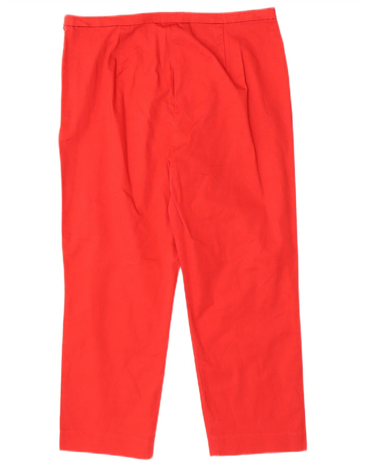 Marks & Spencer Womens Straight Capri Trousers UK 12 Medium W30 L21 Red