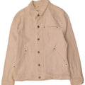 Zara Mens Denim Jacket UK 38 Medium Beige Lyocell