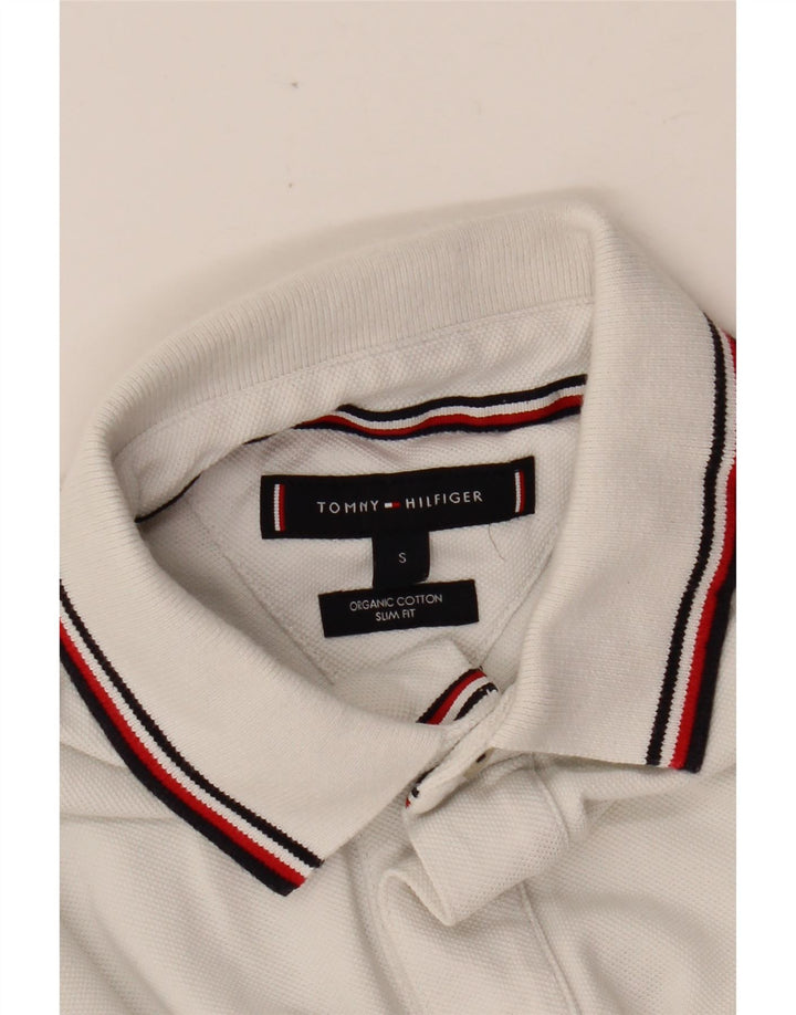 TOMMY HILFIGER Mens Slim Fit Polo Shirt Small White