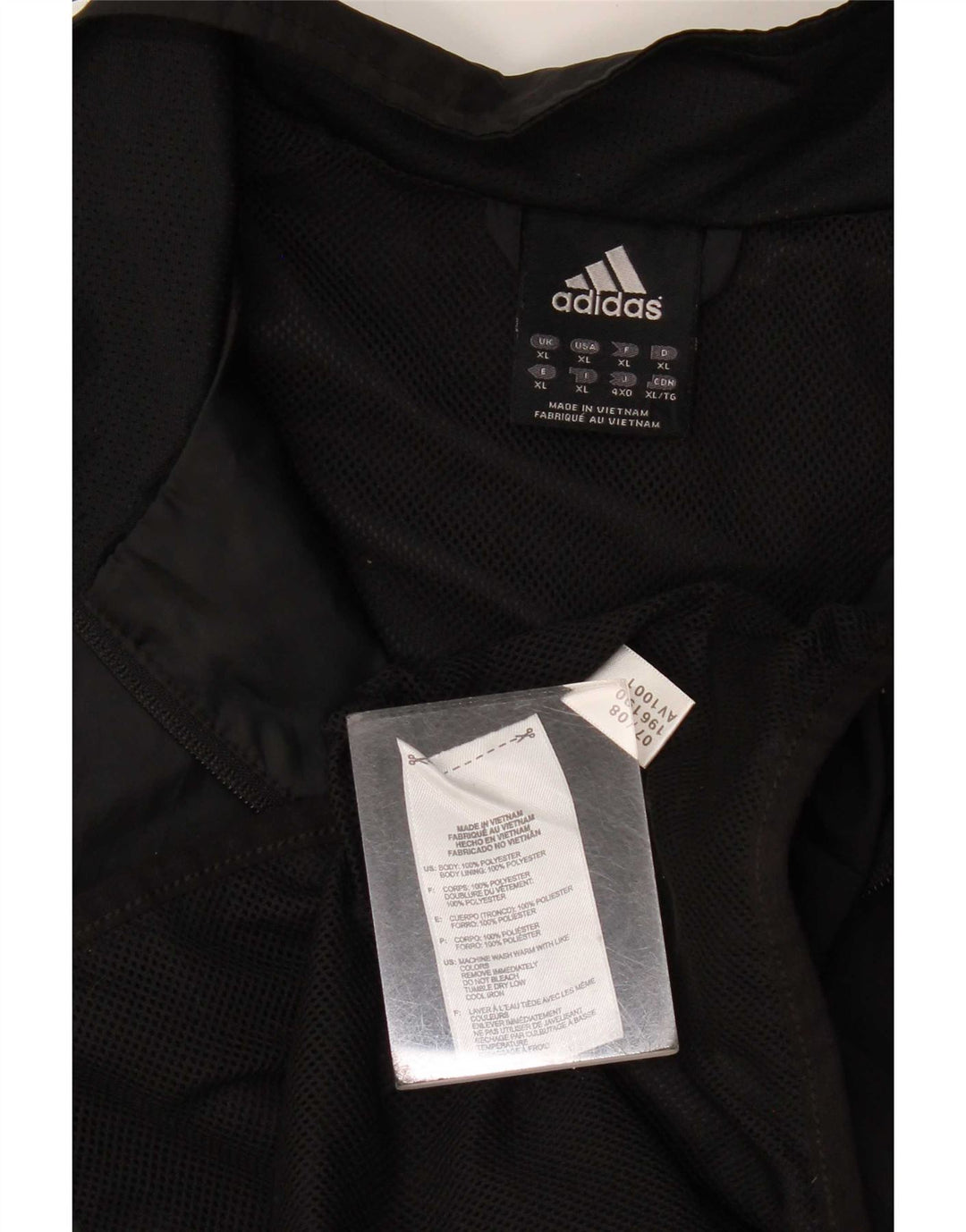 Adidas Mens Tracksuit Top Jacket XL Black Polyester