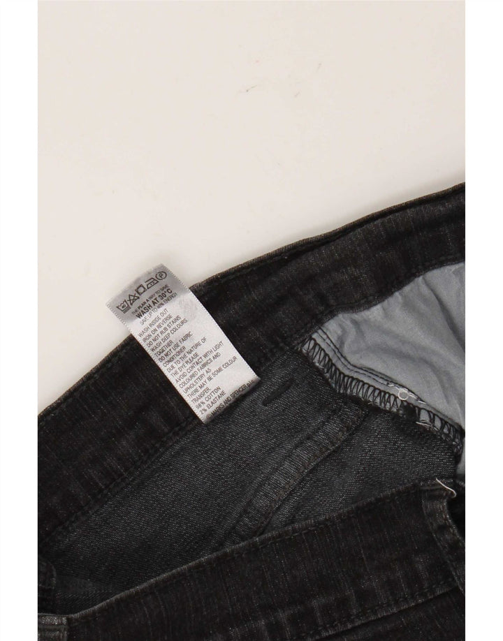 Marks & Spencer Womens Bootcut Jeans UK 10 Small W30 L29 Black Cotton