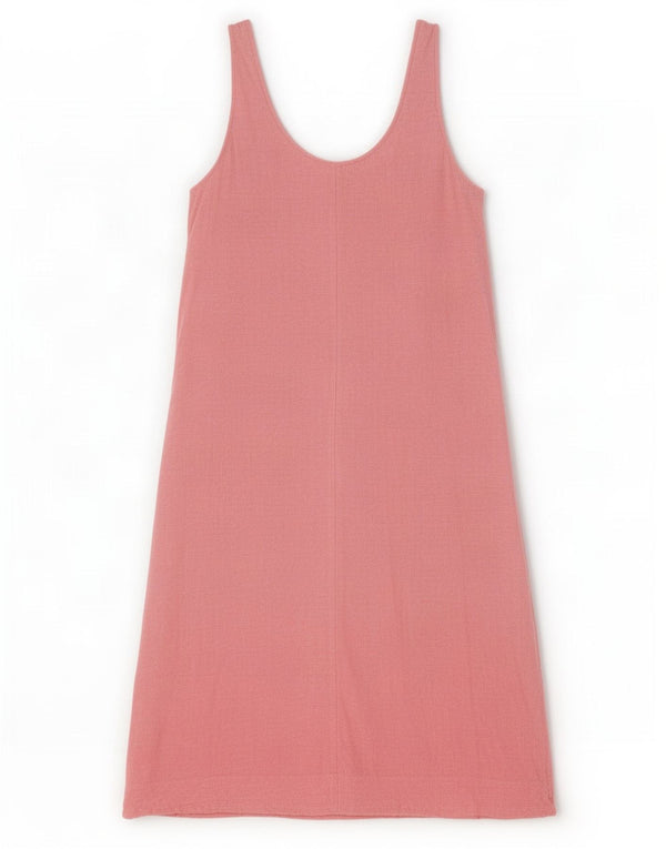 Marks & Spencer Womens Sleeveless Shift Dress UK 12 Medium Pink Flecked