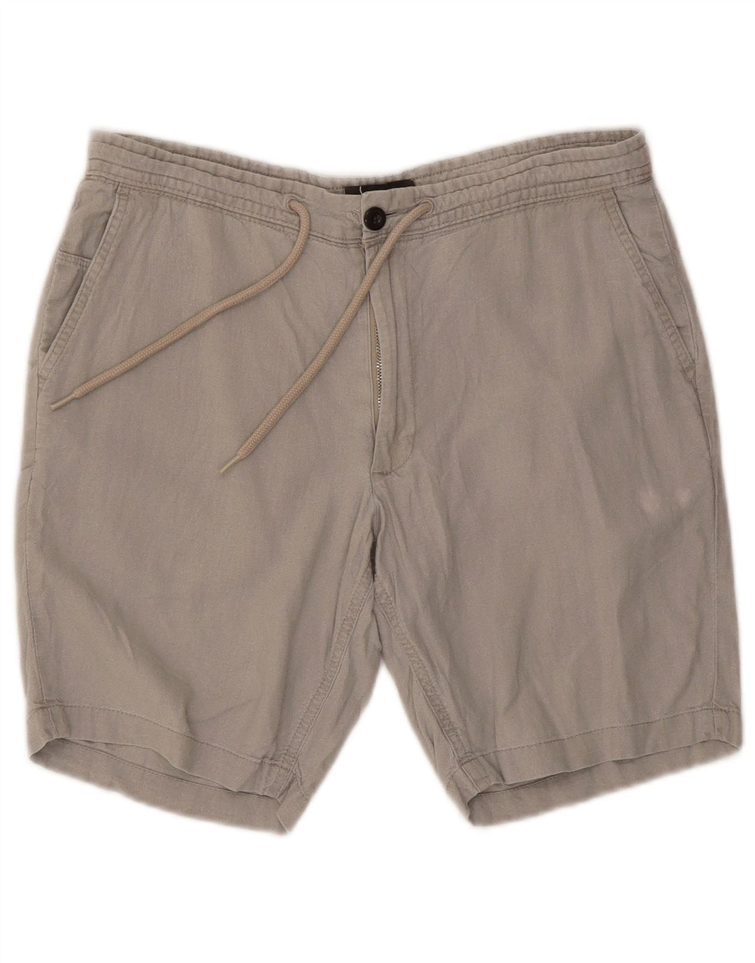Marks & Spencer Mens Chino Shorts Large W34 Grey Linen