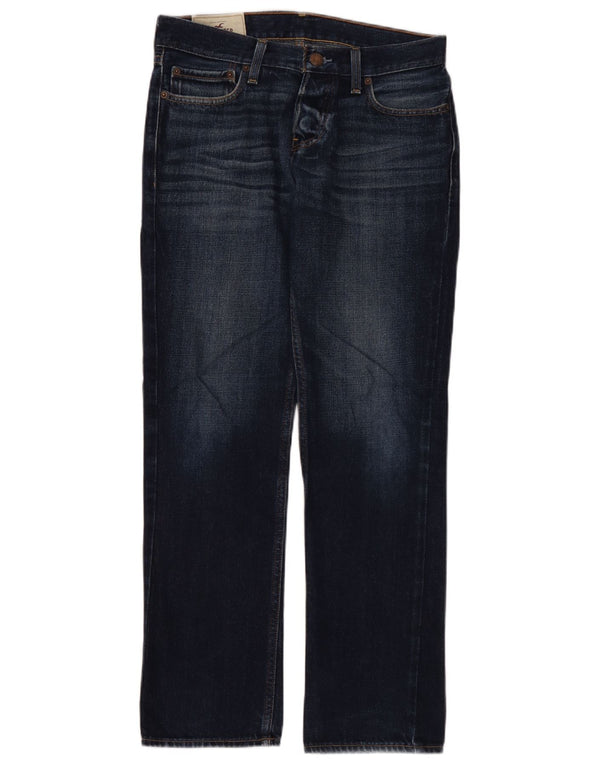 Hollister Mens Straight Jeans W30 L30 Navy Blue Cotton