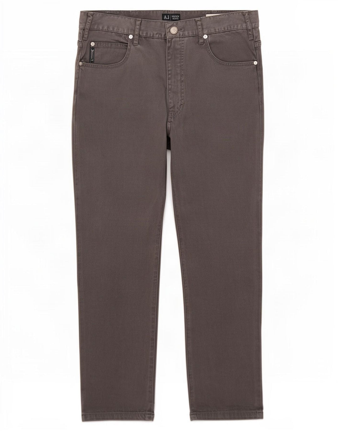 Armani Mens Regular Fit Casual Trousers W34 L28 Grey Cotton