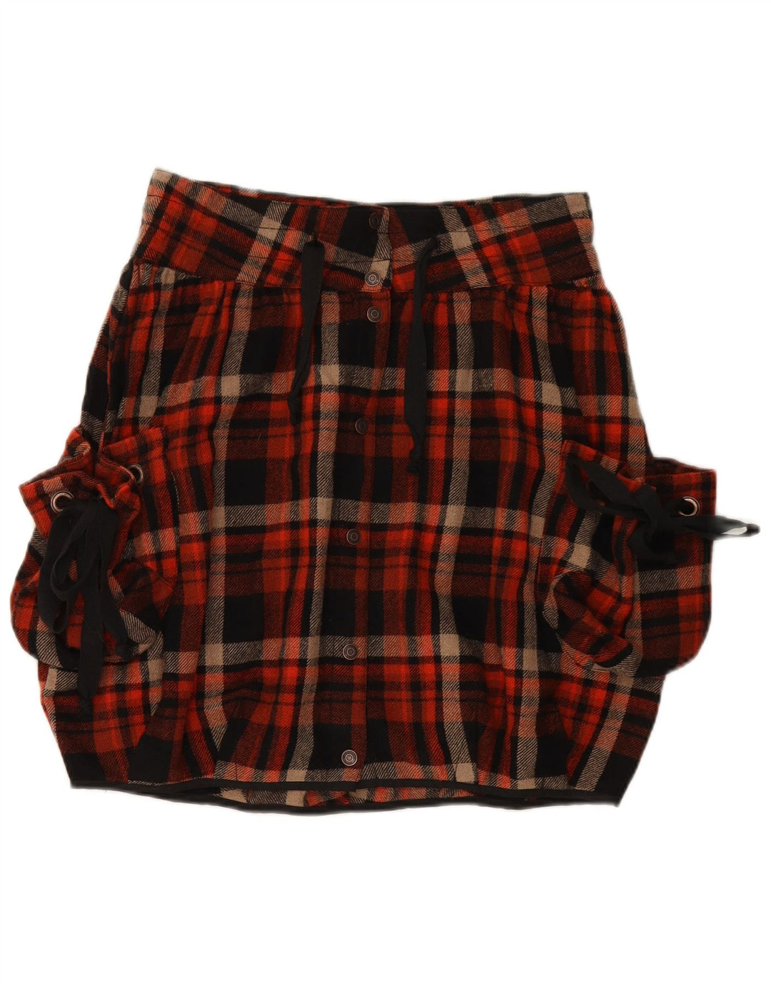 FORNARINA Womens Bubble Skirt Large W34  Multicoloured Check Wool