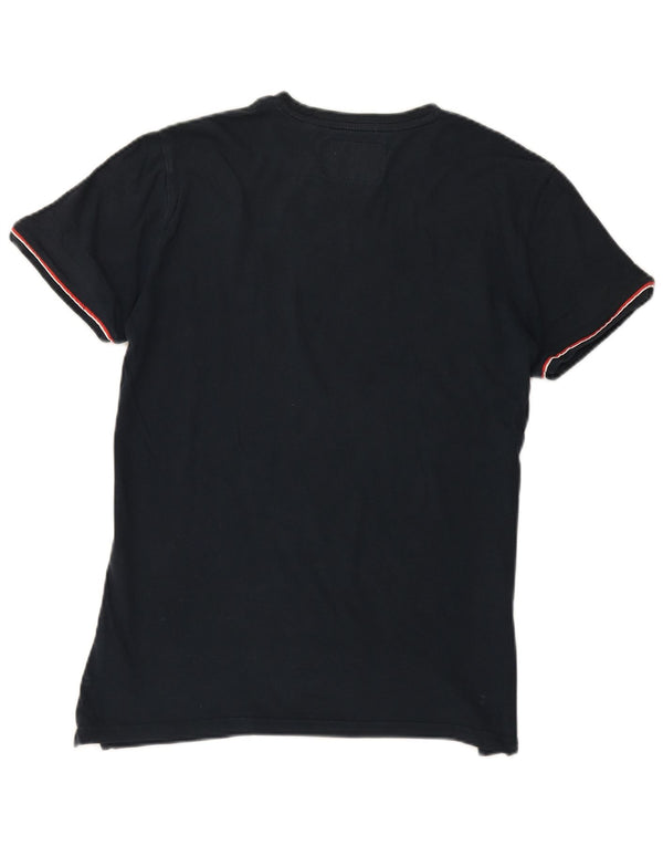 Superdry Mens Orange Label Graphic T-Shirt Top Medium Navy Blue Cotton