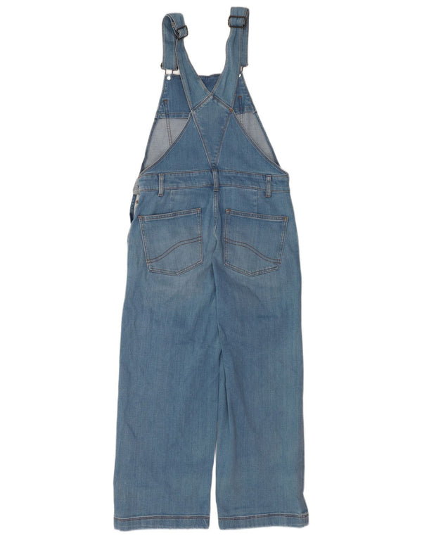 Fat Face Womens Dungarees Cropped Jeans UK 10 Small W30 L24 Blue Cotton