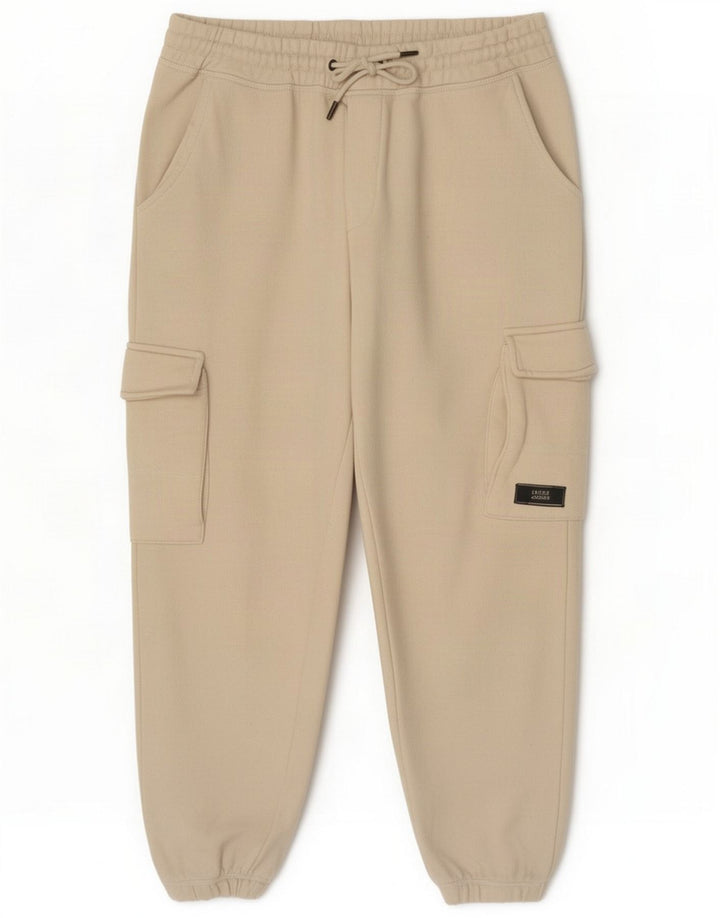 Jack & Jones Mens Cargo Tracksuit Trousers Joggers Medium Beige Polyester