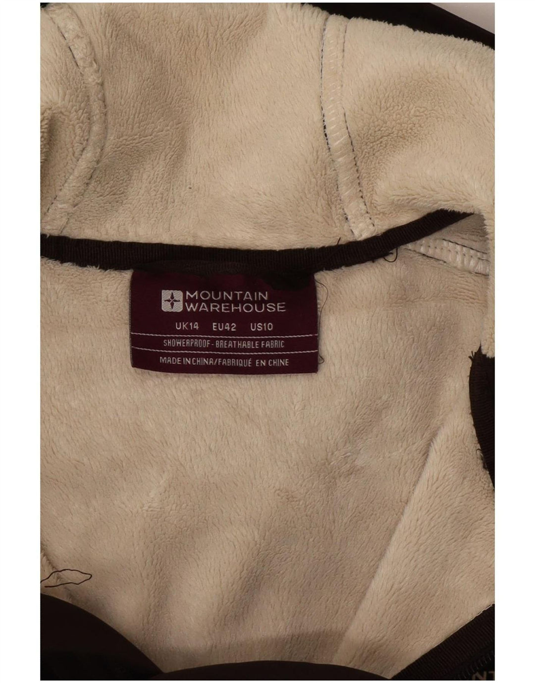 Mountain Warehouse Womens Hooded Windbreaker Jacket UK 14 Large Brown