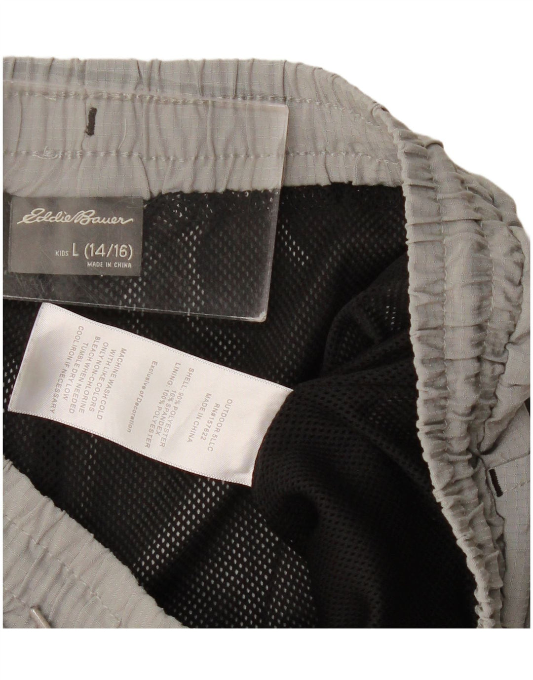 Eddie Bauer Boys Sport Shorts 14-15 Years Large Grey Polyester