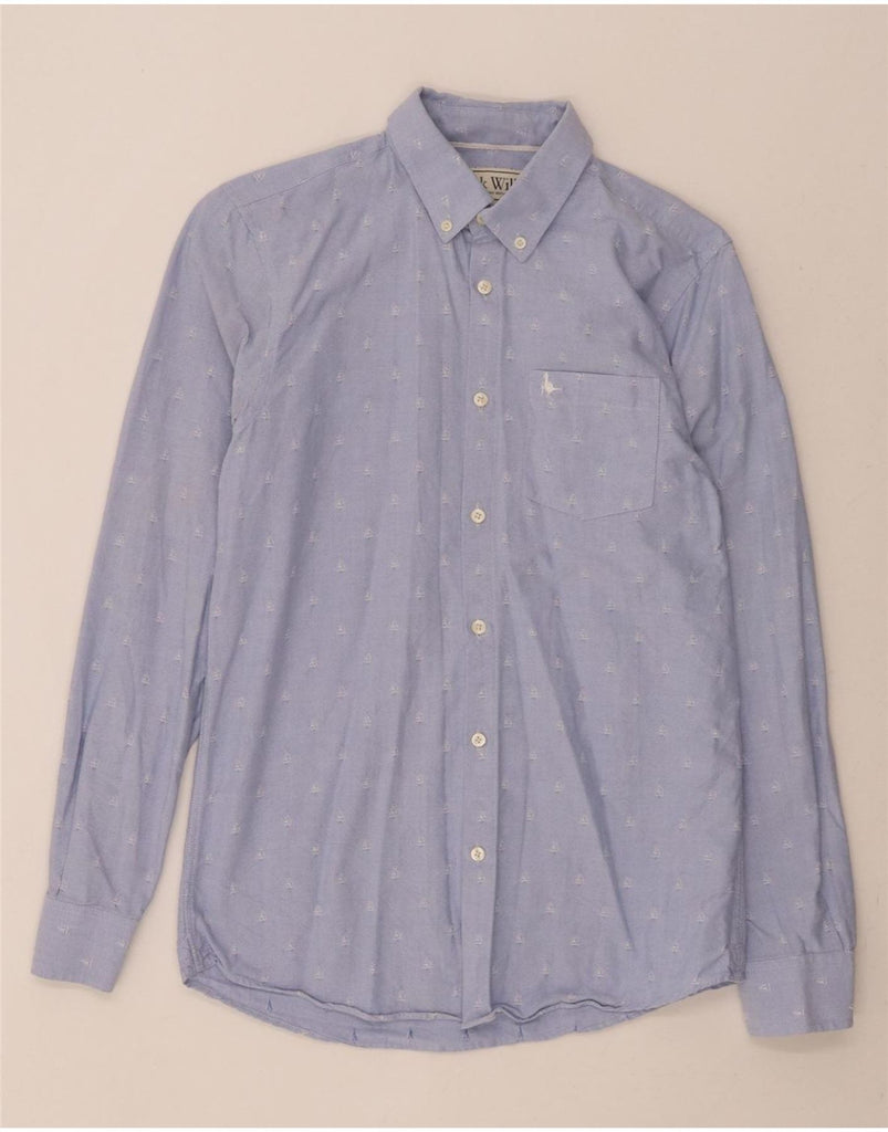 JACK WILLS Mens Classic Fit Shirt Small Blue Spotted Vintage Jack Wills and Second-Hand Jack Wills from Messina Hembry 