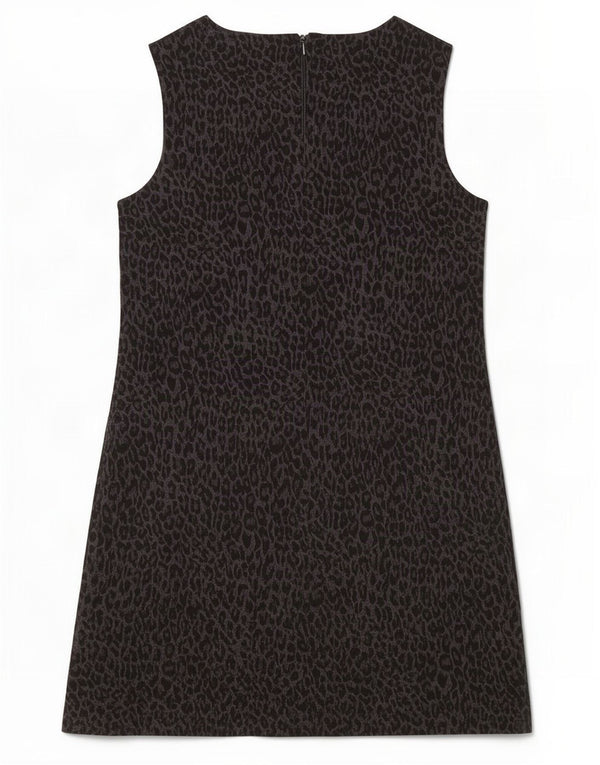 Desigual Womens Sleeveless Basic Dress UK 18 XL Black Animal Print Viscose