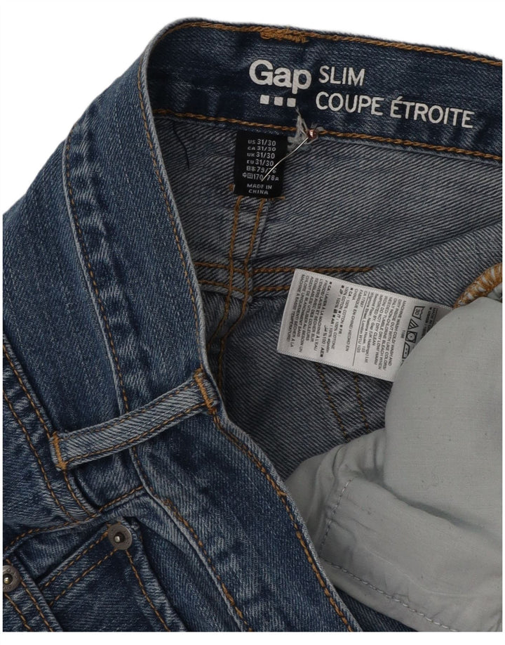 Gap Mens Slim Jeans W31 L30 Blue Cotton