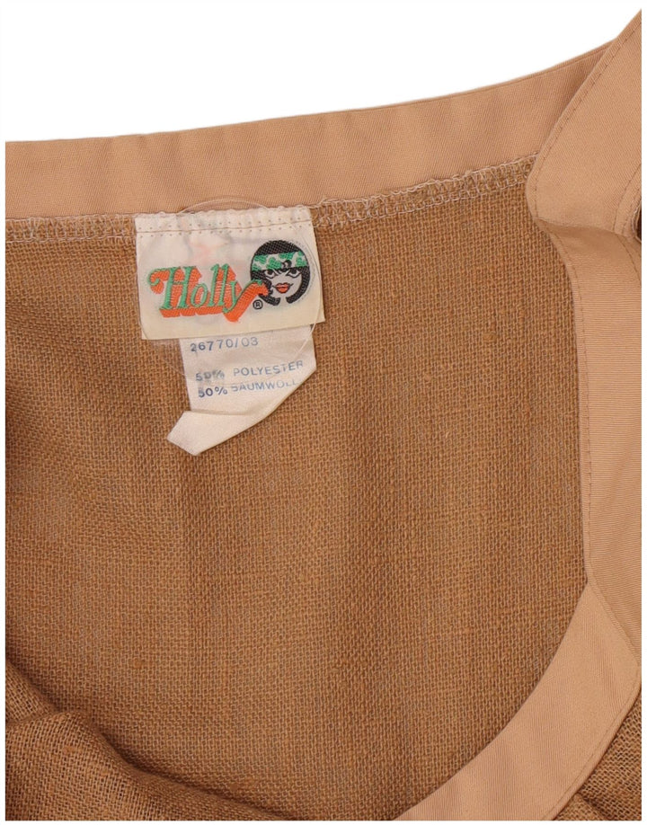 Vintage Womens Slip Dress EU 38 Medium Beige Polyester