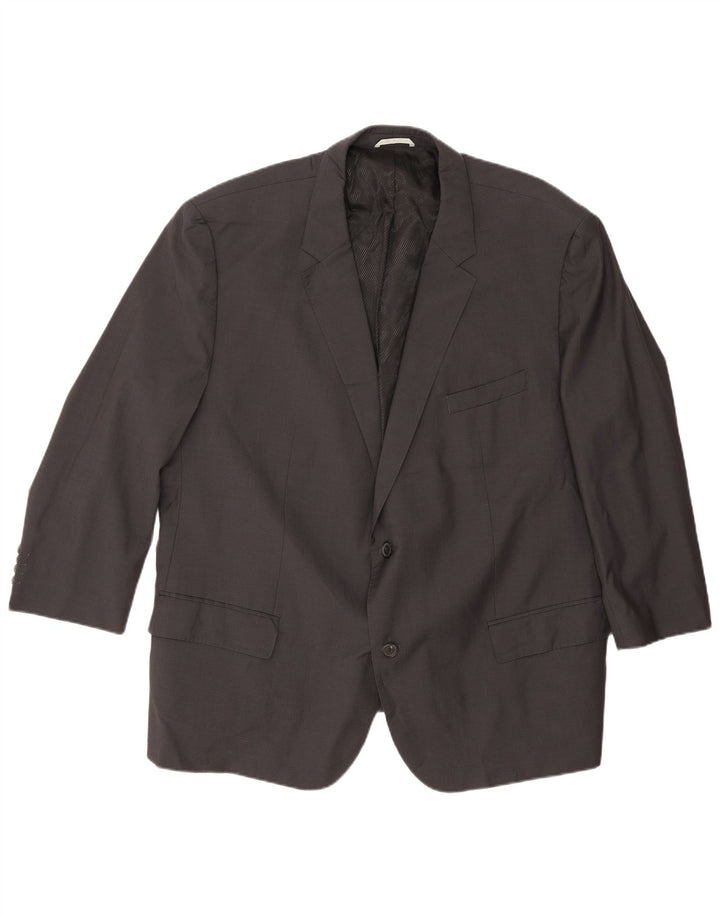 Hugo Boss Mens Guabello 2 Button Blazer Jacket Size 56 Grey Virgin Wool