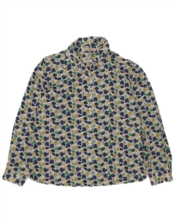 Orvis Womens Shirt UK 16 Large Multicoloured Floral Cotton