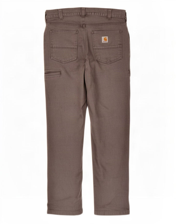 Carhartt Mens Relaxed Fit Cargo Trousers W34 L32 Grey Cotton