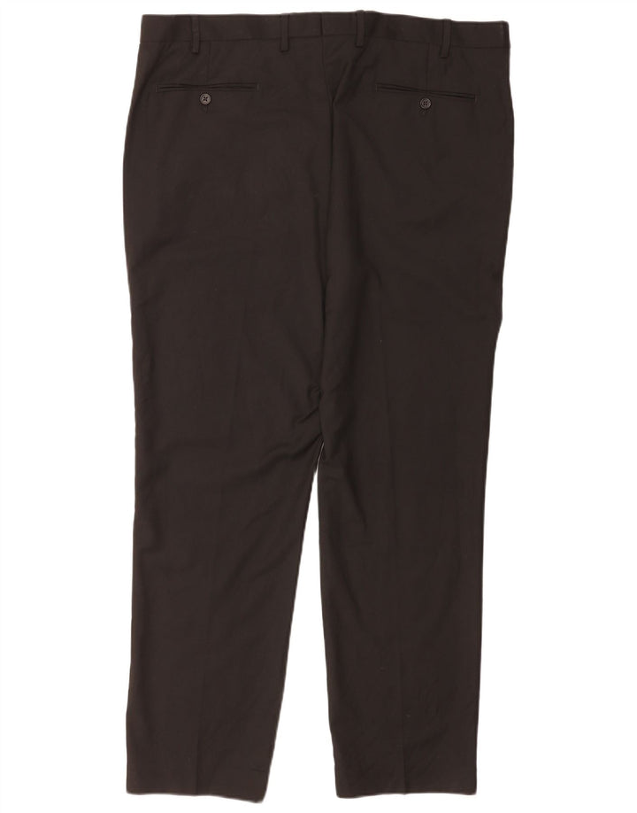 Marks & Spencer Mens Regular Fit Suit Trousers W40 L31 Black Polyester