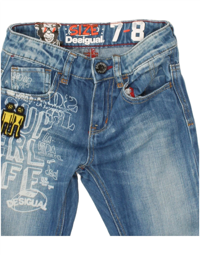 DESIGUAL Boys Graphic Straight Jeans 7-8 Years W24 L23  Blue Cotton | Vintage Desigual | Thrift | Second-Hand Desigual | Used Clothing | Messina Hembry 