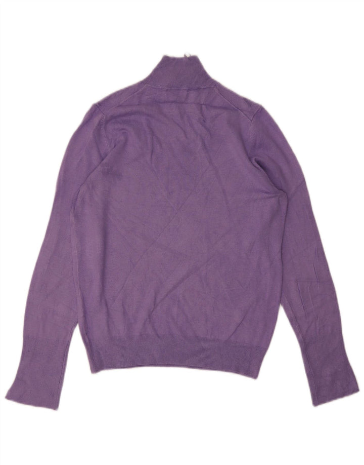 Zara Womens Turtle Neck Jumper Sweater UK 12 Medium Purple