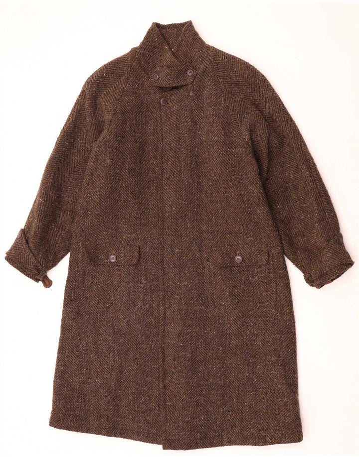 Vintage Womens Overcoat UK 12 Medium Brown Alpaca Wool