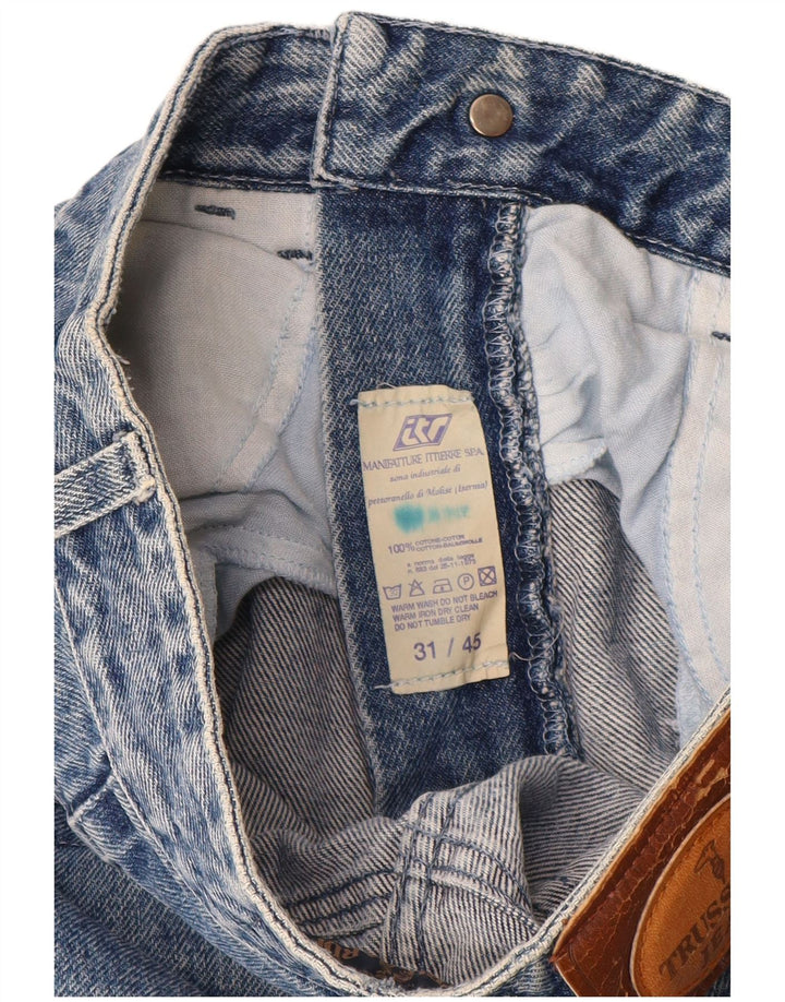 Trussardi Womens Tapered Jeans W31 L31 Blue Cotton
